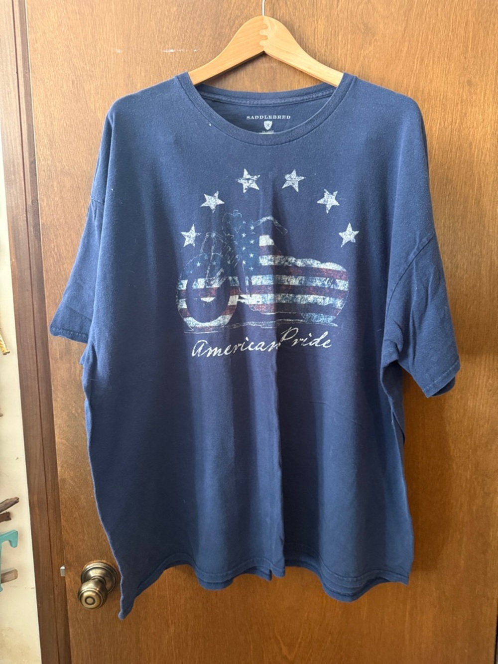 Saddlebred Navy American Pride Graphic Short Sleeve Tee